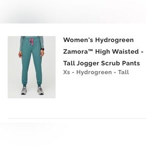 Figs Women's Hydrogreen Zamora High Waisted Jogger Scrub Pants